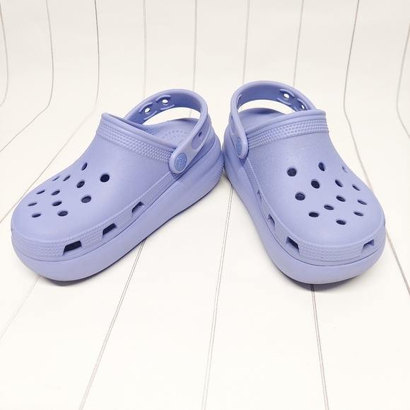 Crocs Kids Violet Classic Crush Clogs - Picture 8 of 13